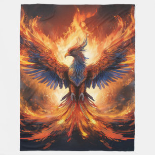 Majestic Flaming Eagle Sherpa Blanket