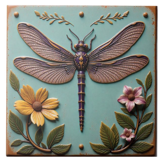 Majestic Flight of Anisoptera Tile (Front)