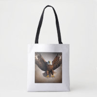 Majestic Flying Eagle Design Tote Bag.