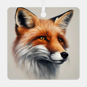 Majestic Fox  Metal Tree Decoration