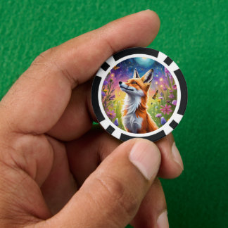 Majestic Fox Poker Chips