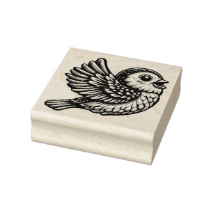 Majestic Freedom Sparrow Rubber Stamp
