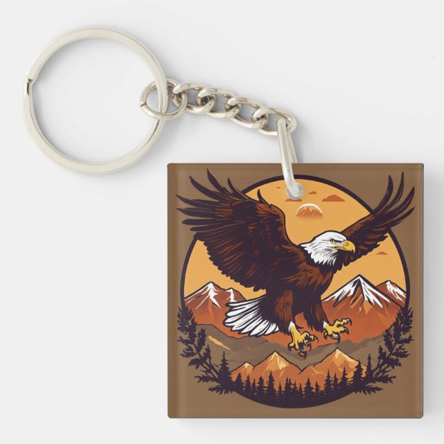 Majestic Freedom T-Shirt Key Ring (Front)