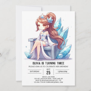 Majestic Fun Princess Birthday Invitation