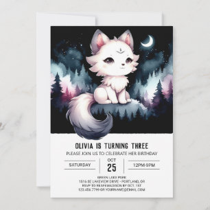 Majestic Fun Wolf Birthday Invitation