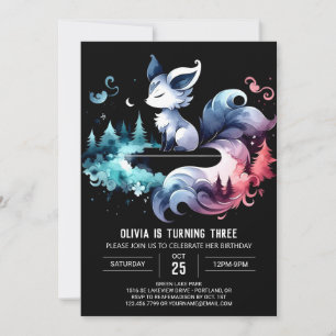 Majestic Fun Wolf Birthday Invitation