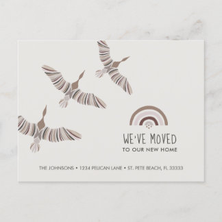 Majestic Geese We've Moved to Our New Home Announcement Postcard