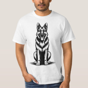 Majestic German Shepherd Retro K9 Police Dog T-Shirt