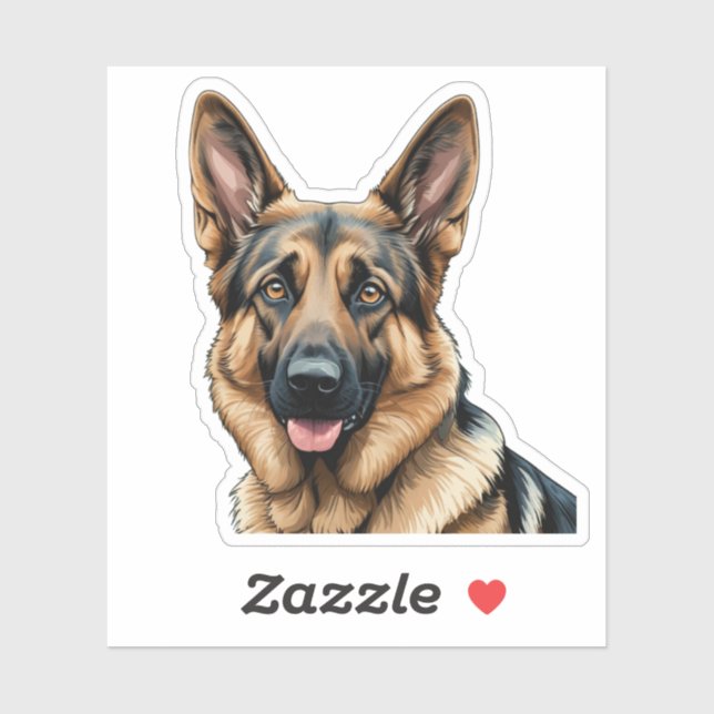 Majestic German Shepherd Sticker – Loyal Dog Lover (Sheet)