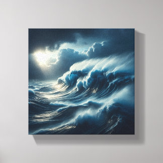 Majestic Giant Turquoise Wave Crashing  Canvas Print