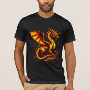 Majestic Golden Dragon With Golden Scales T-Shirt