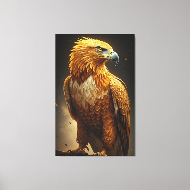Majestic Golden Eagle Portrait  Canvas Print (Front)