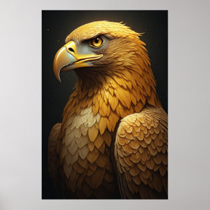 Majestic Golden Eagle Portrait  Poster