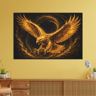 Majestic Golden Eagle Vision and Victory Canvas Print