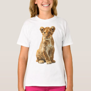 Majestic Golden Lion Cub Brave Wild Kids T-Shirt