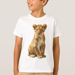 Majestic Golden Lion Cub Brave Wild Kids T-Shirt