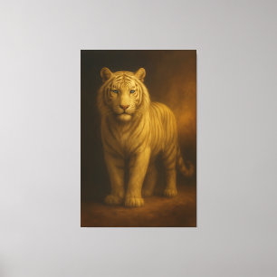 Majestic Golden White Tiger – Fine Art Premium Can Canvas Print