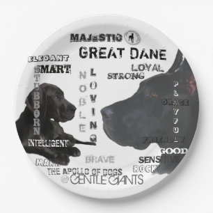Majestic Great Danes Paper Plate