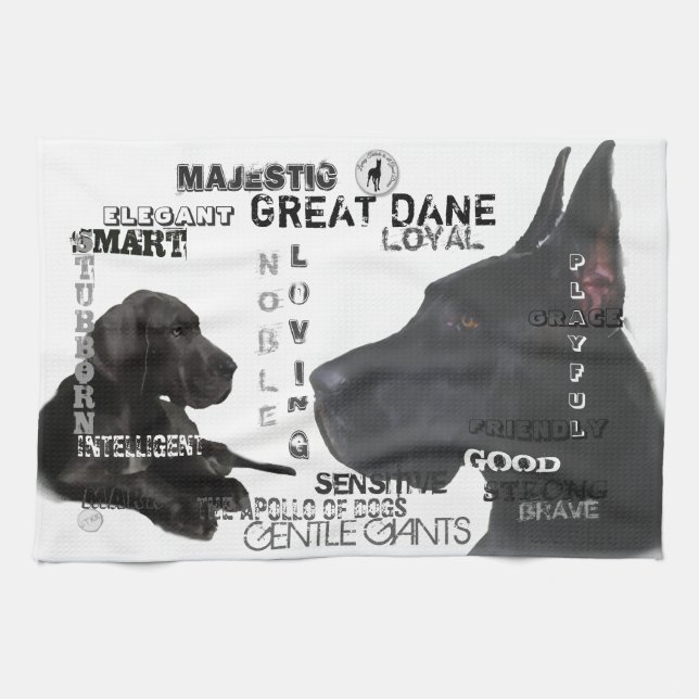 Majestic Great Danes Tea Towel (Horizontal)