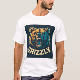 Majestic Grizzly Bear Head T-Shirt