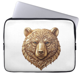 Majestic Grizzly Bear Laptop Sleeve, Regal Wildlif Sleeve