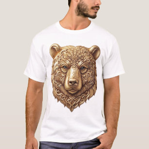 Majestic Grizzly Bear Tribal T-Shirt, Heavyweight T-Shirt