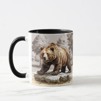 Majestic Grizzly: Guardian of the Forest" Mug