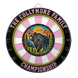 Majestic Grizzly with Target Art Dartboard