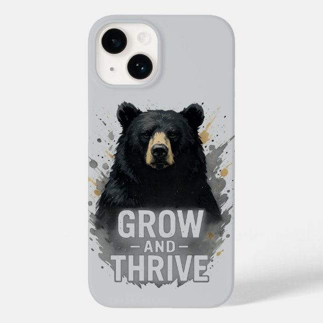 Majestic Growth Black Bear Art   Case-Mate iPhone Case (Back)