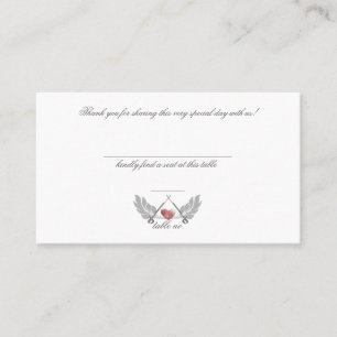 Majestic Guarded Hearts Wedding Place Card