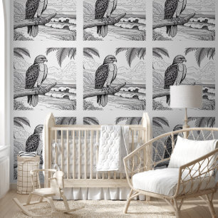 Majestic Hawk Coastal Colouring Kid's Wallpaper