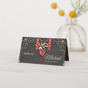 Majestic heart, a Gothic Romance Place Card