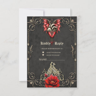 Majestic heart, a Gothic Romance  RSVP Card