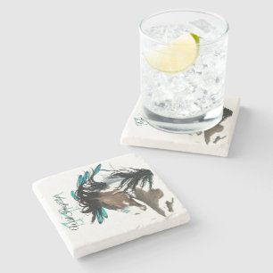 Majestic Horse by Bihrle Wild Imagination Stone Coaster