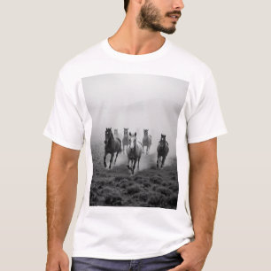 Majestic Horse Charcoal Drawing – Grace and Streng T-Shirt