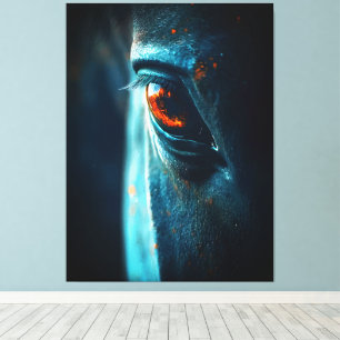 Majestic Horse Eye – Dramatic Close-Up Reflection Canvas Print