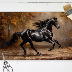 Majestic Horse Galloping Decoupage Tissue Paper
