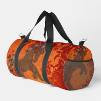 Majestic Horse in Asian Floral Tapestry