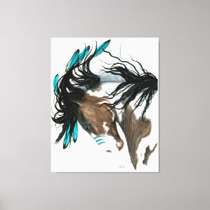 Majestic Horse Pinto Paint Canvas Print by Bihrle