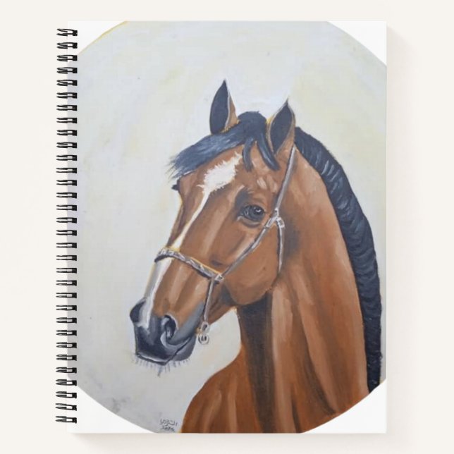 Majestic Horse Portrait T-Shirt Notebook (Front)