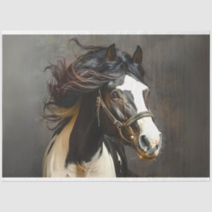 Majestic Horse Sovereign's Grace Decoupage Tissue Paper