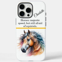 Majestic horse with colourful mane. Generative AI