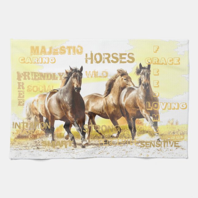 Majestic Horses Kitchen Towel (Horizontal)