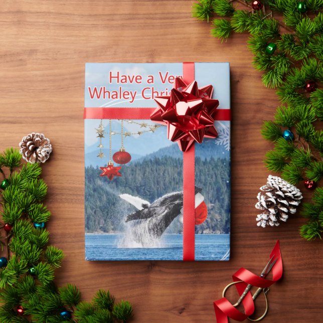 Majestic Humpback Whale Christmas wrapping paper (Holiday Gift)