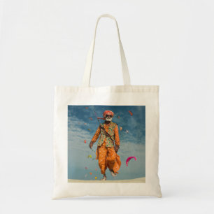 Majestic Indian Elder Kite Flying on the Beach Tote Bag