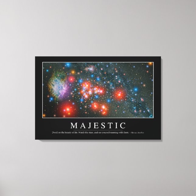 Majestic: Inspirational Quote Canvas Print (Front)
