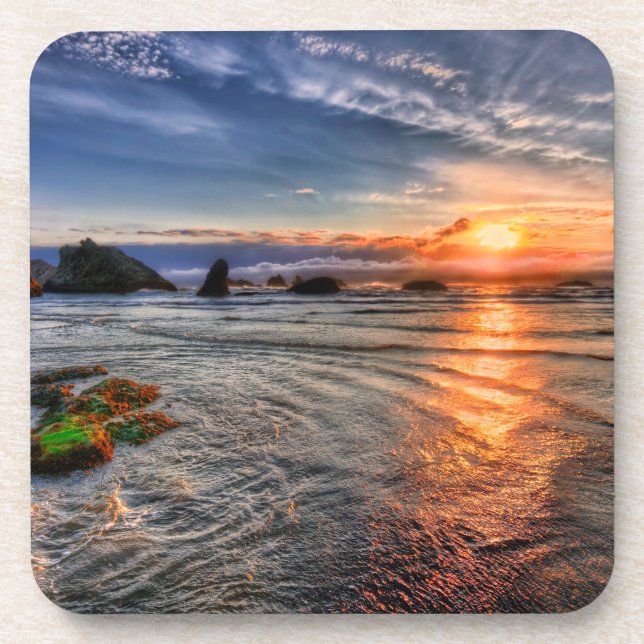 Majestic Island Sea Bay Sunset Coaster (Front)
