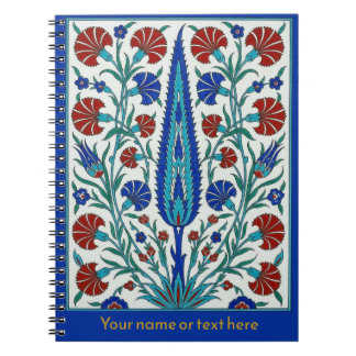 Majestic Iznik Cypress & Carnation Botanical Notebook