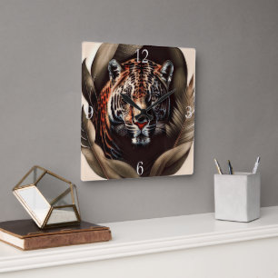 Majestic Jaguar - King Of The Jungle Square Wall Clock