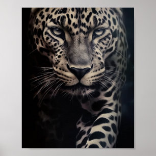 Majestic Jaguar Staring - Realistic 4K Wildlife Po Poster